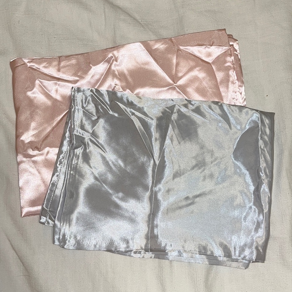 Two Silk Pillow Cases